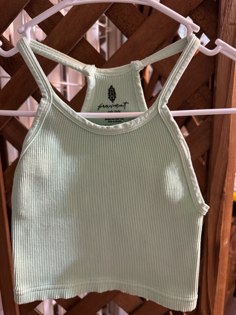 Sage Ribbed Tank Top free people